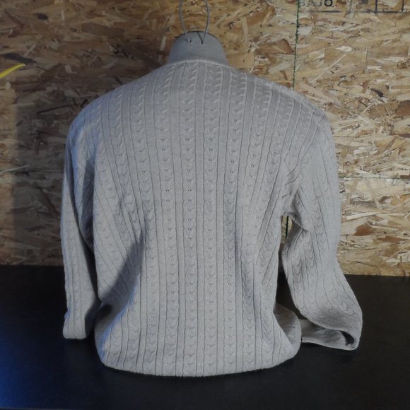 IZOD Men's Tan Cable Knit Sweater - XL - Picture 2 of 6